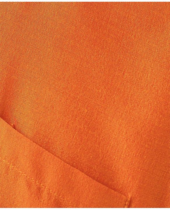Babyhug Woven Half Sleeves Shirt & Mundu Set Solid Color - Orange