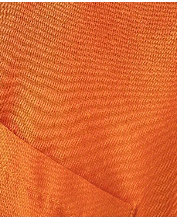 Babyhug Woven Half Sleeves Shirt & Mundu Set Solid Color - Orange