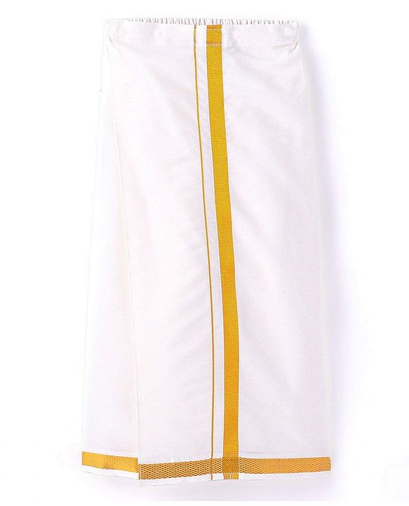 Babyhug Woven Half Sleeves Shirt & Mundu Set Solid Color - Blue