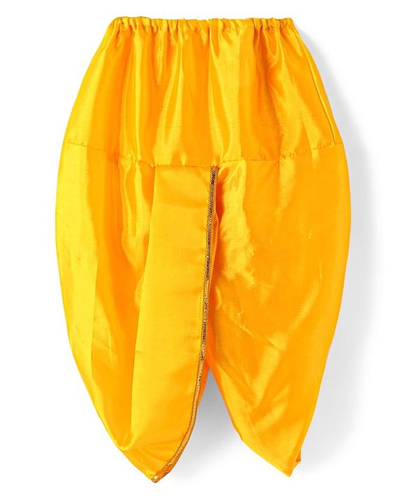 Babyhug Woven Full Sleeves Jamna Set with Forehead Cap & Waistband- Yellow