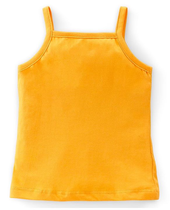 Babyhug 100% Cotton Knit Single Jersey Sleeveless Slips  With Floral & Deer Print Pack Of 3 - White Pink & Yellow