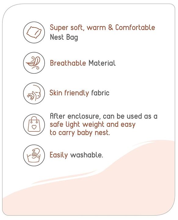 Babyhug Bubble Giraffe Embroidered 3 in 1 Baby Carry Nest Cum Sleeping Bag - Off White