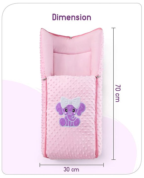 Babyhug Bubble Giraffe Embroidered 3 in 1 Baby Carry Nest Cum Sleeping Bag - Off White