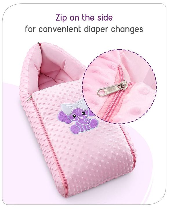 Babyhug Bubble Giraffe Embroidered 3 in 1 Baby Carry Nest Cum Sleeping Bag - Off White
