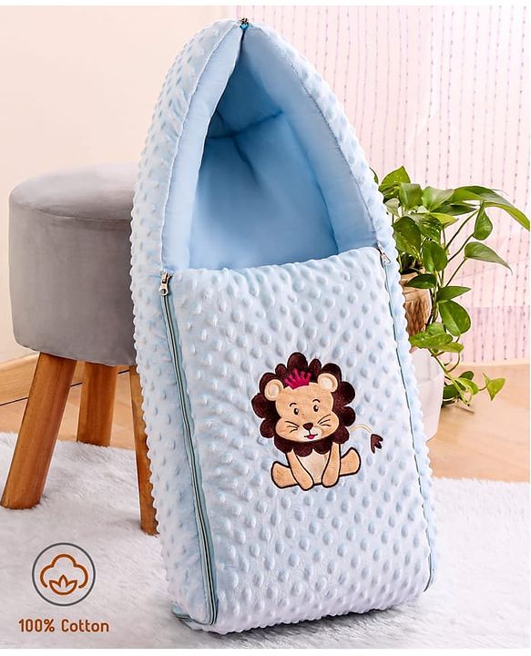 Babyhug Bubble Giraffe Embroidered 3 in 1 Baby Carry Nest Cum Sleeping Bag - Off White