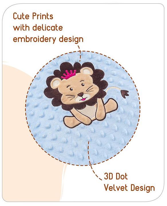 Babyhug Bubble Giraffe Embroidered 3 in 1 Baby Carry Nest Cum Sleeping Bag - Off White