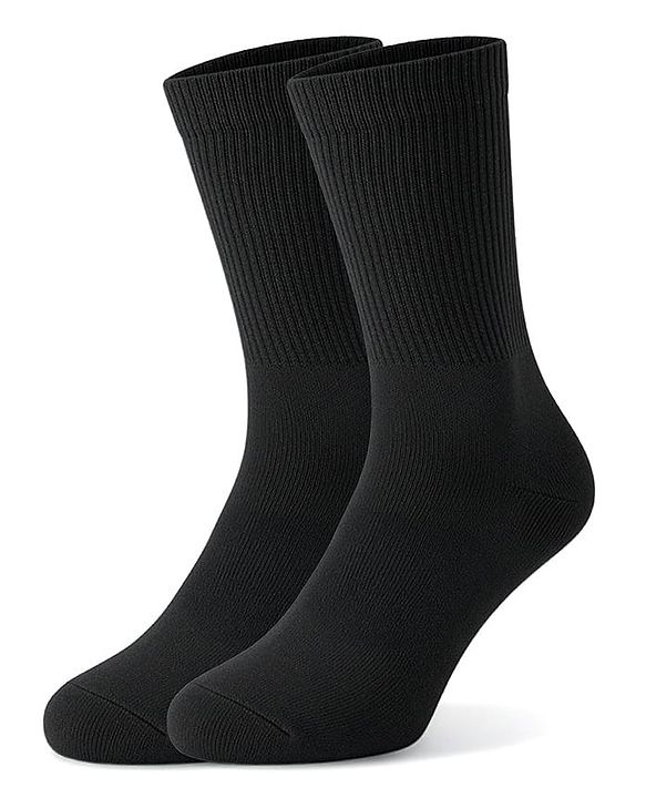 Pine Active Cotton Lycra Knit Athelisure & Sportswear  Breathable Socks  Pack Of 3 - Black