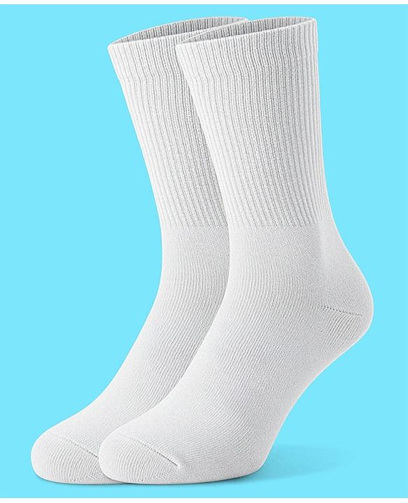 Pine Active Cotton Lycra Knit Athelisure & Sportswear  Breathable Socks  Pack Of 3 - White