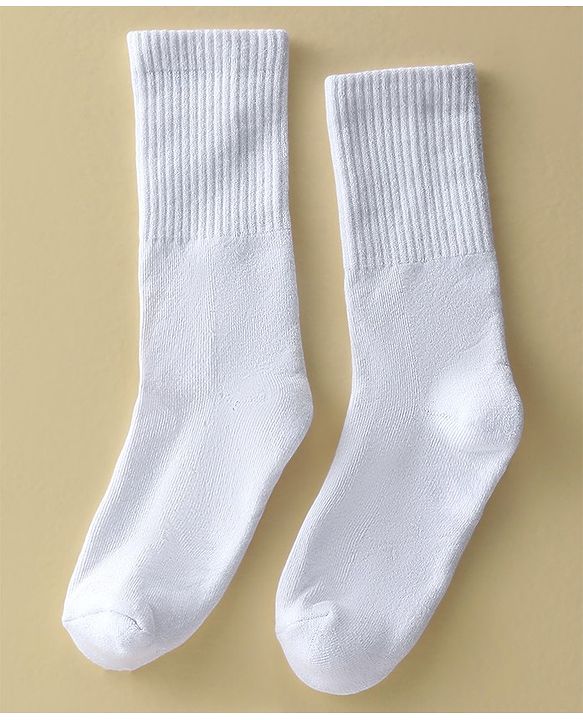 Pine Active Cotton Lycra Knit Athelisure & Sportswear  Breathable Socks  Pack Of 3 - White