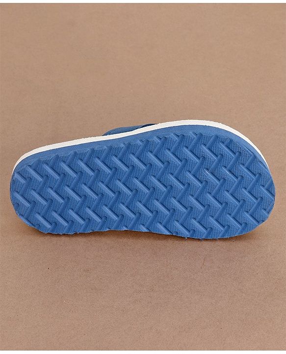Cute Walk by Babyhug Slip On Flip Flops with Leafy Print- Blue