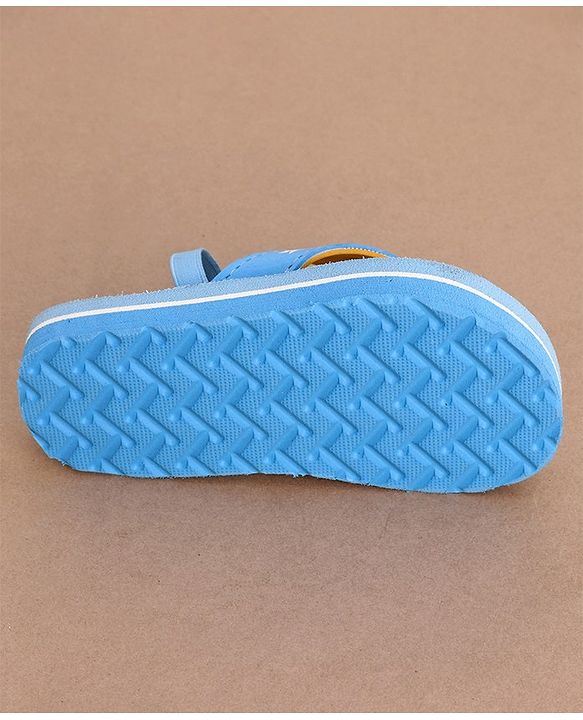 Cute Walk by Babyhug Slip On Flip Flops with Floral Print- Blue