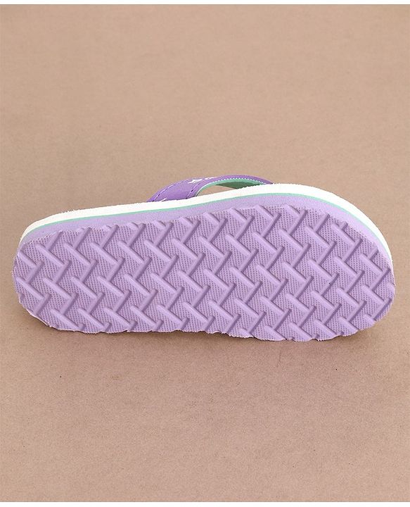 Cute Walk by Babyhug Slip On  Flip Flops Star Print- White & Purple