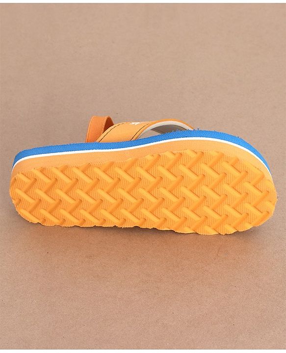 Cute Walk by Babyhug Flip Flops Backstrap Closure Animal Print-  Blue & Orange