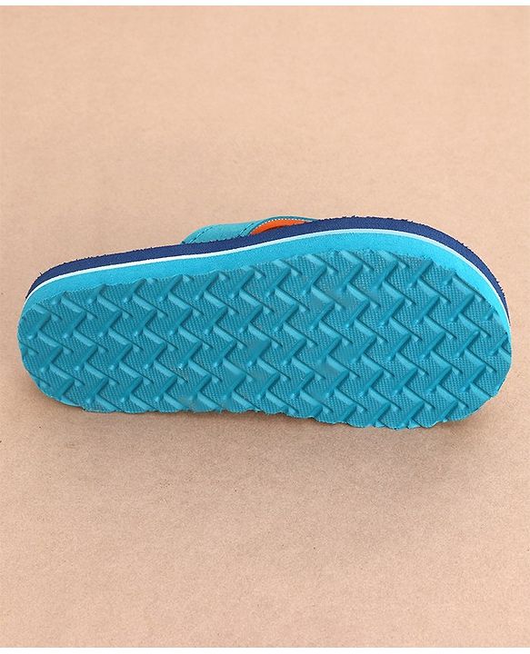 Cute Walk by Babyhug Slip On Flip Flops Dino Print-  Blue & Sea Green