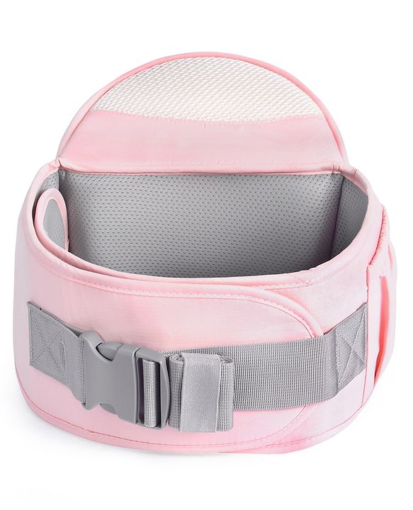 Babyhug Adore 5-in-1 Hip Seat Baby Carrier: Ergonomic, Breathable fabric, Padded straps, Foldable headrest, Secure waist belt, 5 carry positions, and storage pockets for babies up to 15 kg-Green