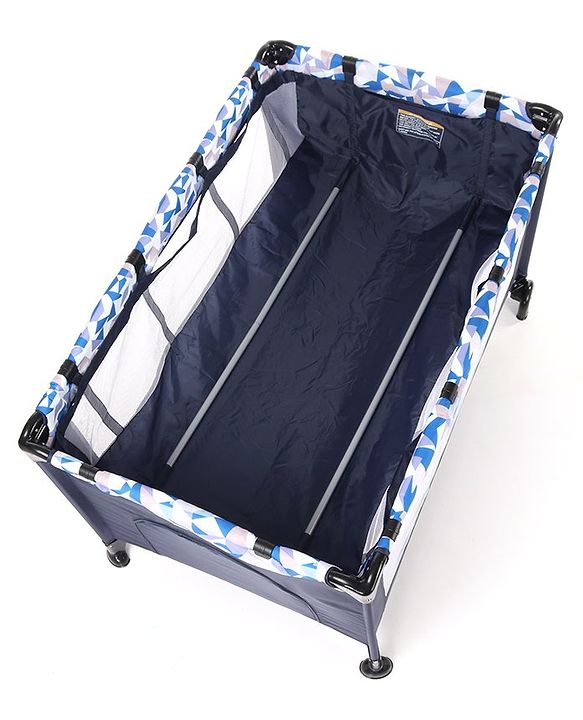 Babyhug Bouyant 3 in 1 Playpen cum Cot with Mosquito Net - Dark Blue