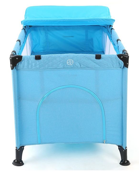 Babyhug Bouyant 3 in 1 Playpen cum Cot with Mosquito Net - Dark Blue
