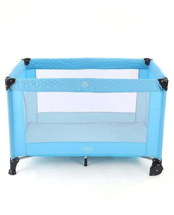 Babyhug Bouyant 3 in 1 Playpen cum Cot with Mosquito Net - Dark Blue