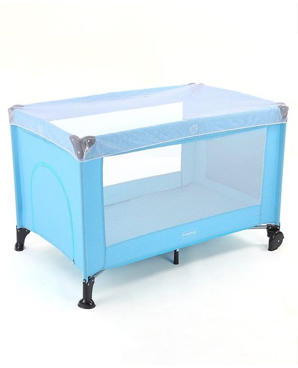 Babyhug Bouyant 3 in 1 Playpen cum Cot with Mosquito Net - Dark Blue