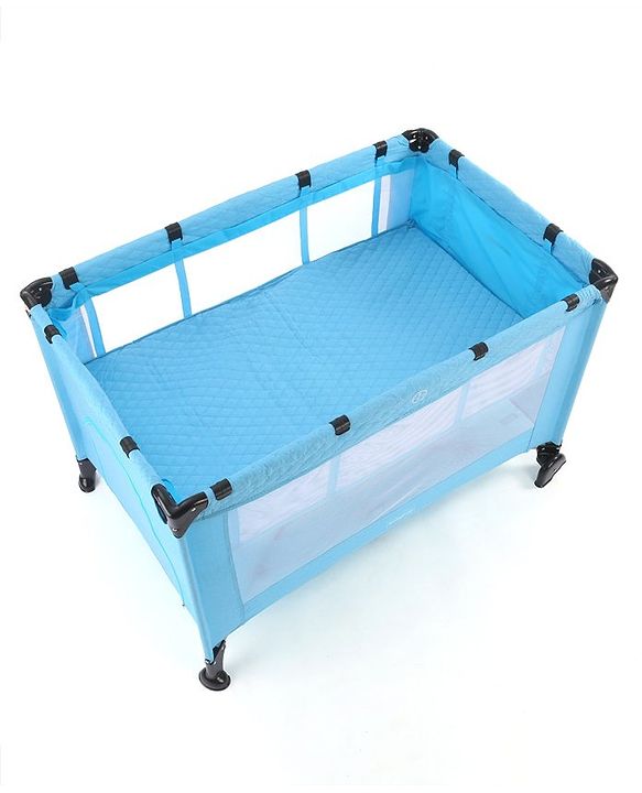 Babyhug Bouyant 3 in 1 Playpen cum Cot with Mosquito Net - Dark Blue