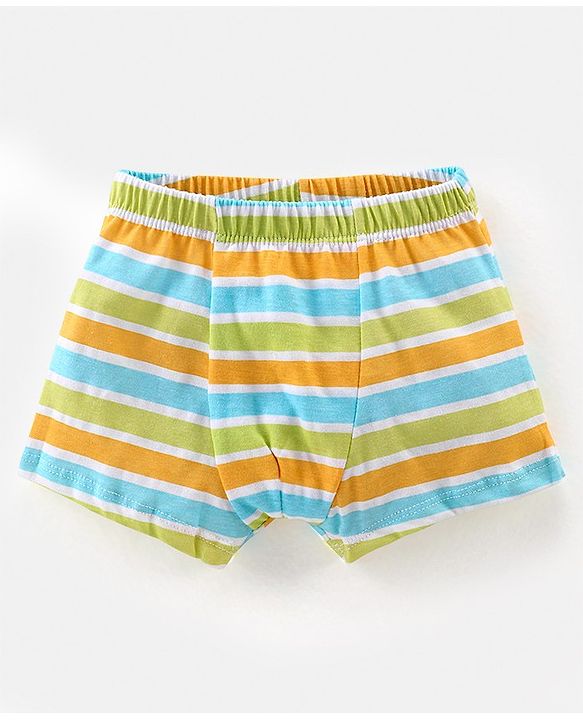 Babyhug 100% Cotton Antibacterial Trunks Wild Animal Print Pack of 3 -Multicolour