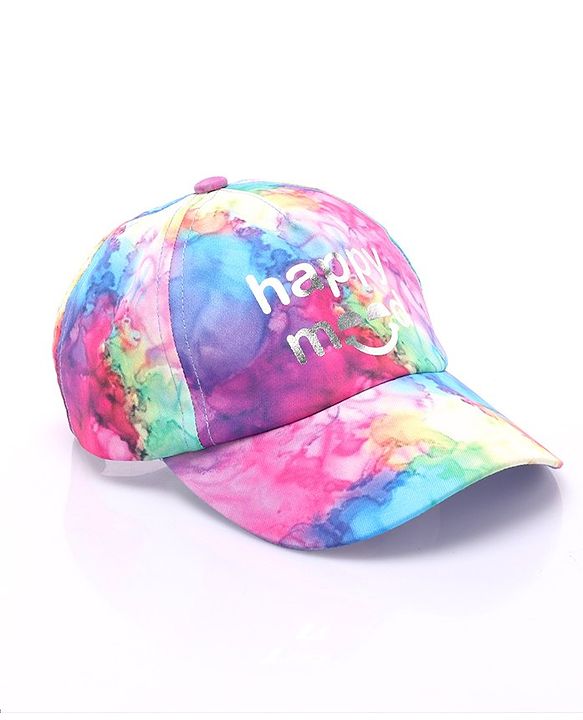 Babyhug Cotton Knit Summer Cap Tie & Die Pattern - Multicolour