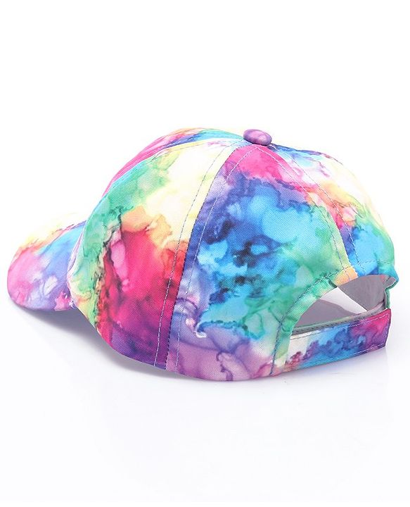 Babyhug Cotton Knit Summer Cap Tie & Die Pattern - Multicolour