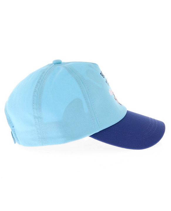 Babyhug Cotton blend Summer Caps Helicopter Print- Sky Blue