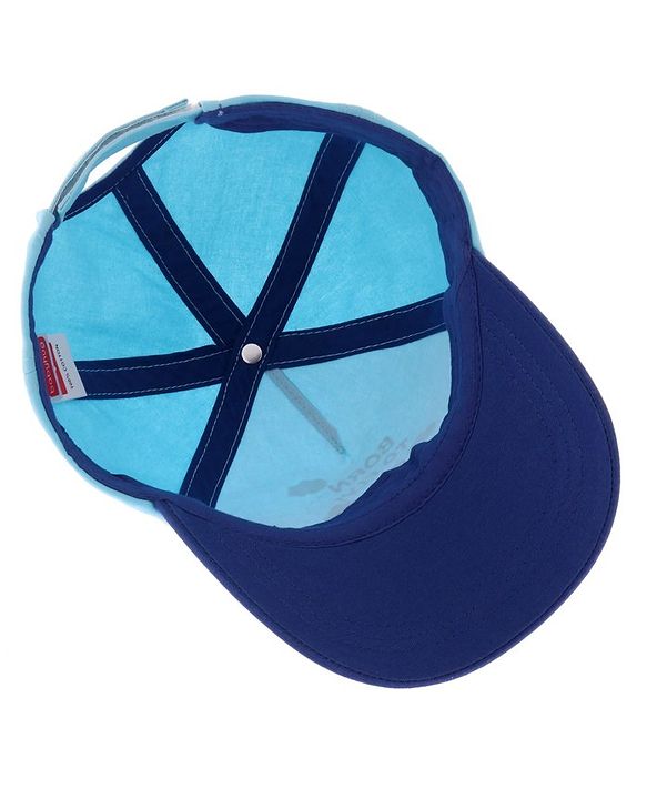 Babyhug Cotton blend Summer Caps Helicopter Print- Sky Blue
