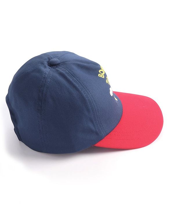 Babyhug Cotton Blend Summer Cap Helicopter Print- Navy Blue