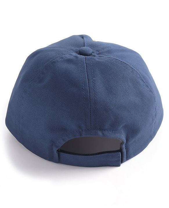 Babyhug Cotton Blend Summer Cap Helicopter Print- Navy Blue