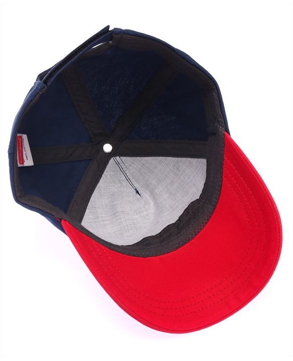Babyhug Cotton Blend Summer Cap Helicopter Print- Navy Blue