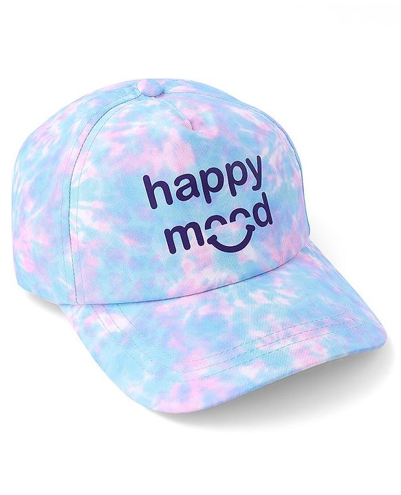 Babyhug Cotton Blend Summer Cap Text Print- Multicolor