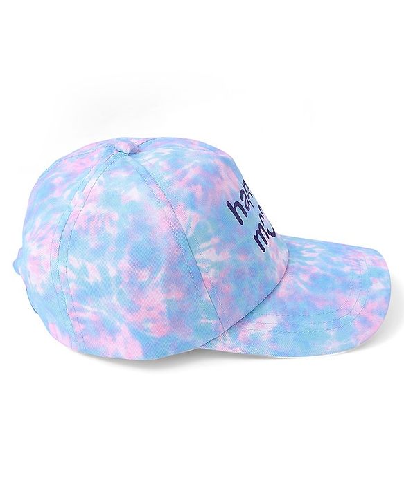 Babyhug Cotton Blend Summer Cap Text Print- Multicolor