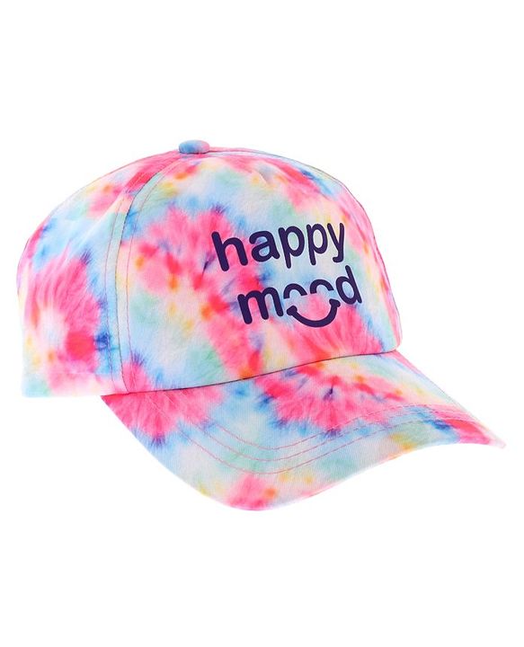 Babyhug Cotton Blend Summer Cap Text Print- Pink