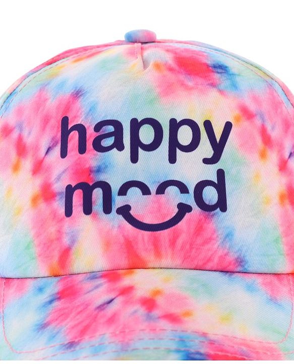 Babyhug Cotton Blend Summer Cap Text Print- Pink