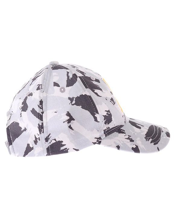 Pine Kids Cotton Blend Woven Summer Cap Camouflage & Alphabet Print Grey - Diameter 52 cm