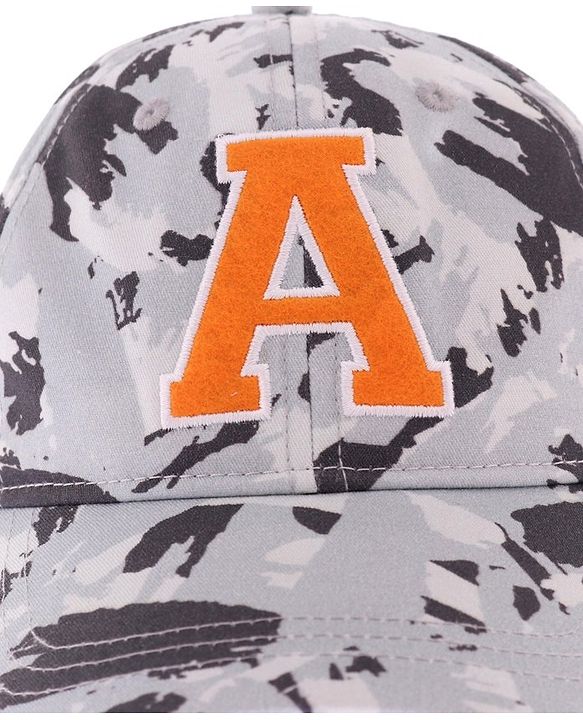 Pine Kids Cotton Blend Woven Summer Cap Camouflage & Alphabet Print Grey - Diameter 52 cm