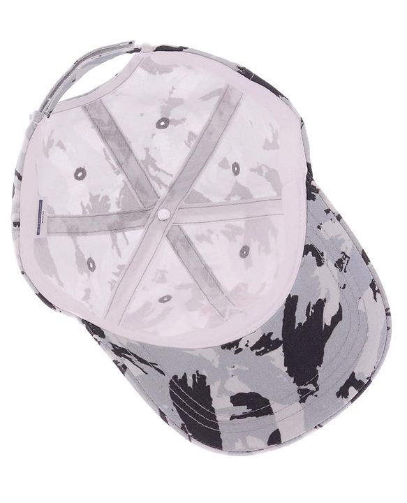 Pine Kids Cotton Blend Woven Summer Cap Camouflage & Alphabet Print Grey - Diameter 52 cm