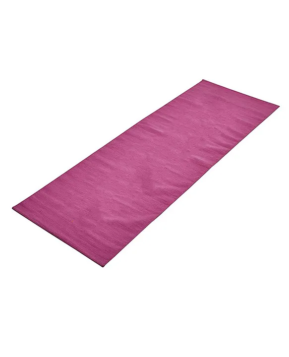 Natural Cotton Yoga Mat with Rubber Grip - Plain - Sarveda