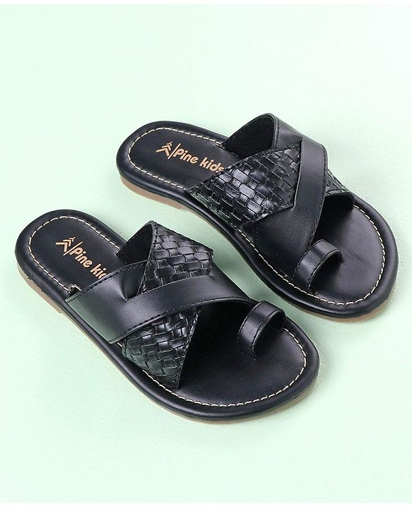 Pine Kids Slip On Ethnic Footwear - Black