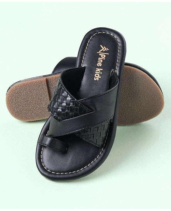 Pine Kids Slip On Ethnic Footwear - Black
