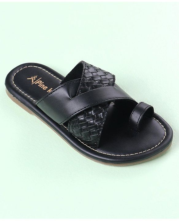 Pine Kids Slip On Ethnic Footwear - Black