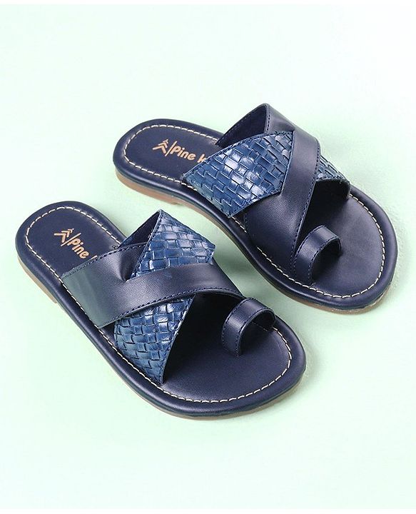 Pine Kids Slip On Ethnic Footwear - Navy Blue