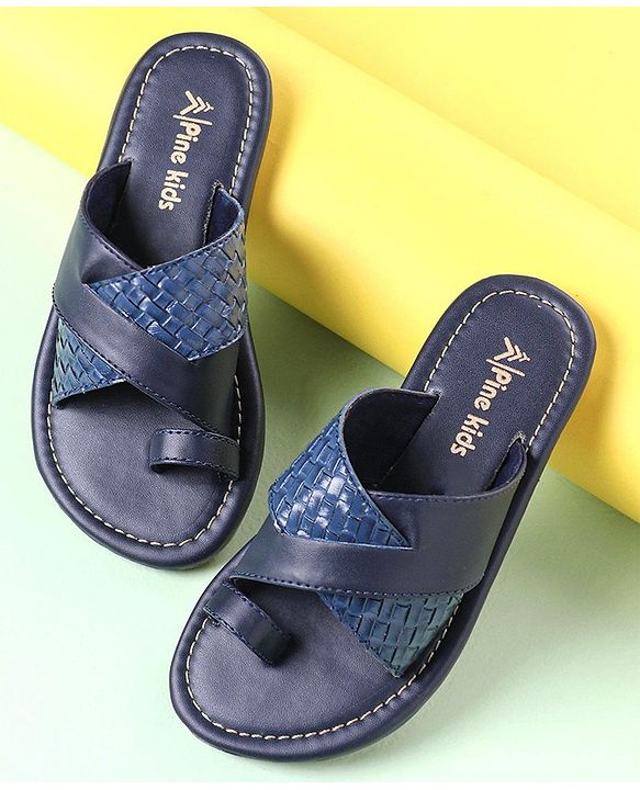 Pine Kids Slip On Ethnic Footwear - Navy Blue