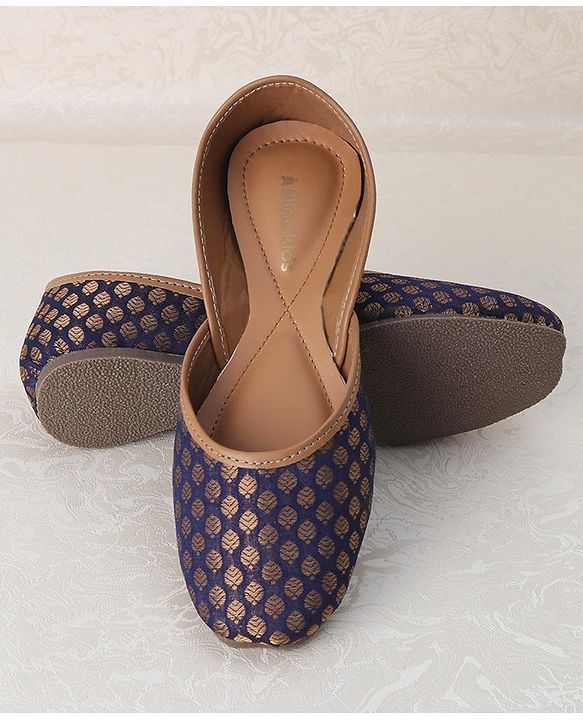 Pine Kids Ethnic Wear Mojaris - Blue