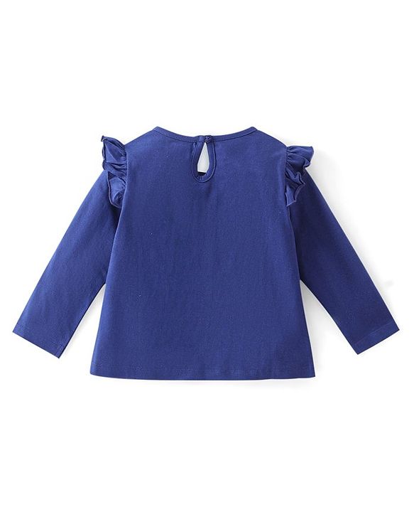 Babyhug Cotton Knit Full Sleeves Text Print T-Shirts Pack of 3 - Pink Purple & Blue