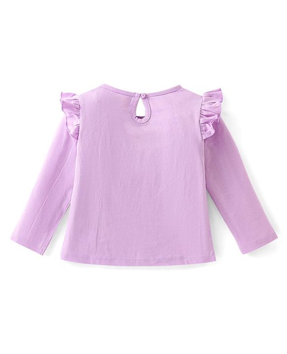 Babyhug Cotton Knit Full Sleeves Text Print T-Shirts Pack of 3 - Pink Purple & Blue