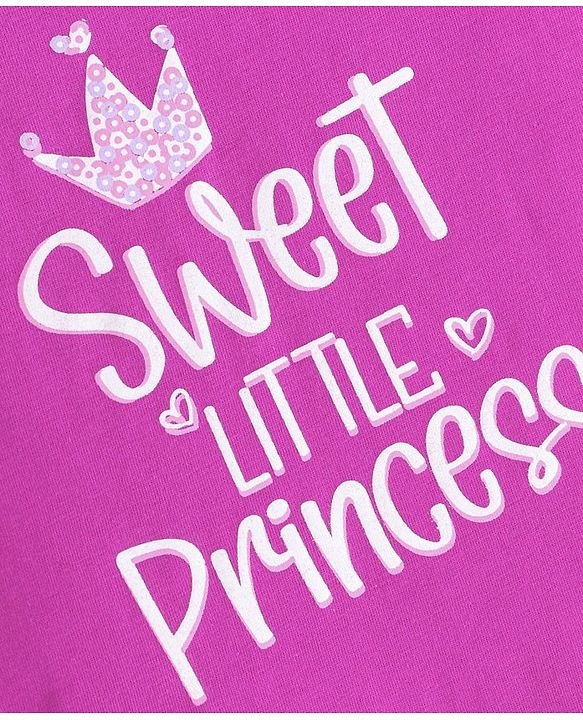 Babyhug Cotton Knit Full Sleeves Text Print T-Shirts Pack of 3 - Pink Purple & Blue