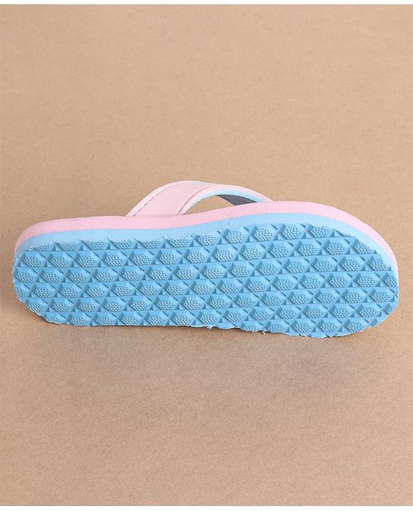 Cute Walk by Babyhug Slip On Flip Flops Stripes & Whale Print- Pink